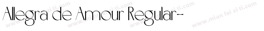 Allegra de Amour Regular字体转换
